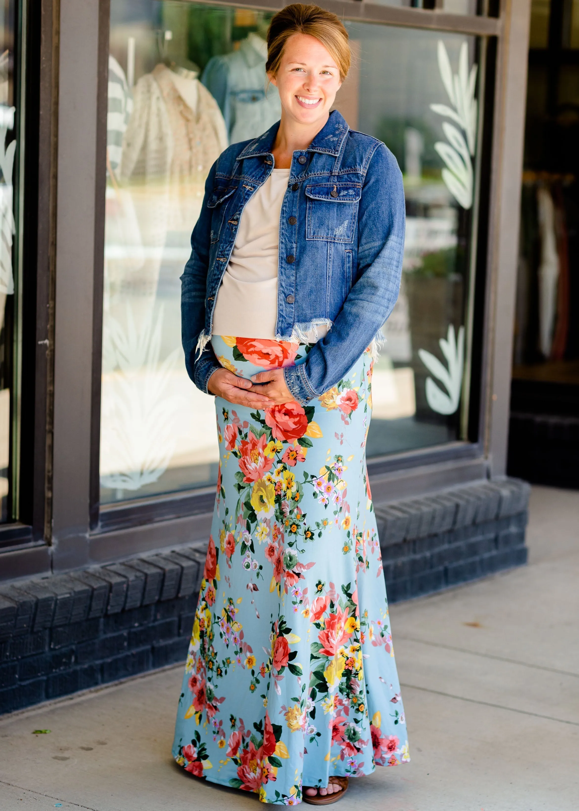 Floral Print Maxi Skirt