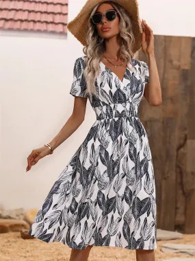 Floral Sleeveless Gray Midi Dress for Women - Chic Fashionable Holiday Summer