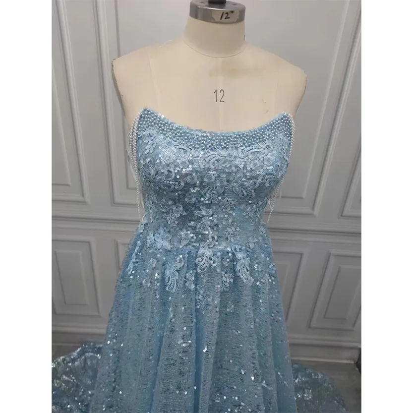 Funki Buys | Dresses | Women's Sequin Tulle Long Prom Dress