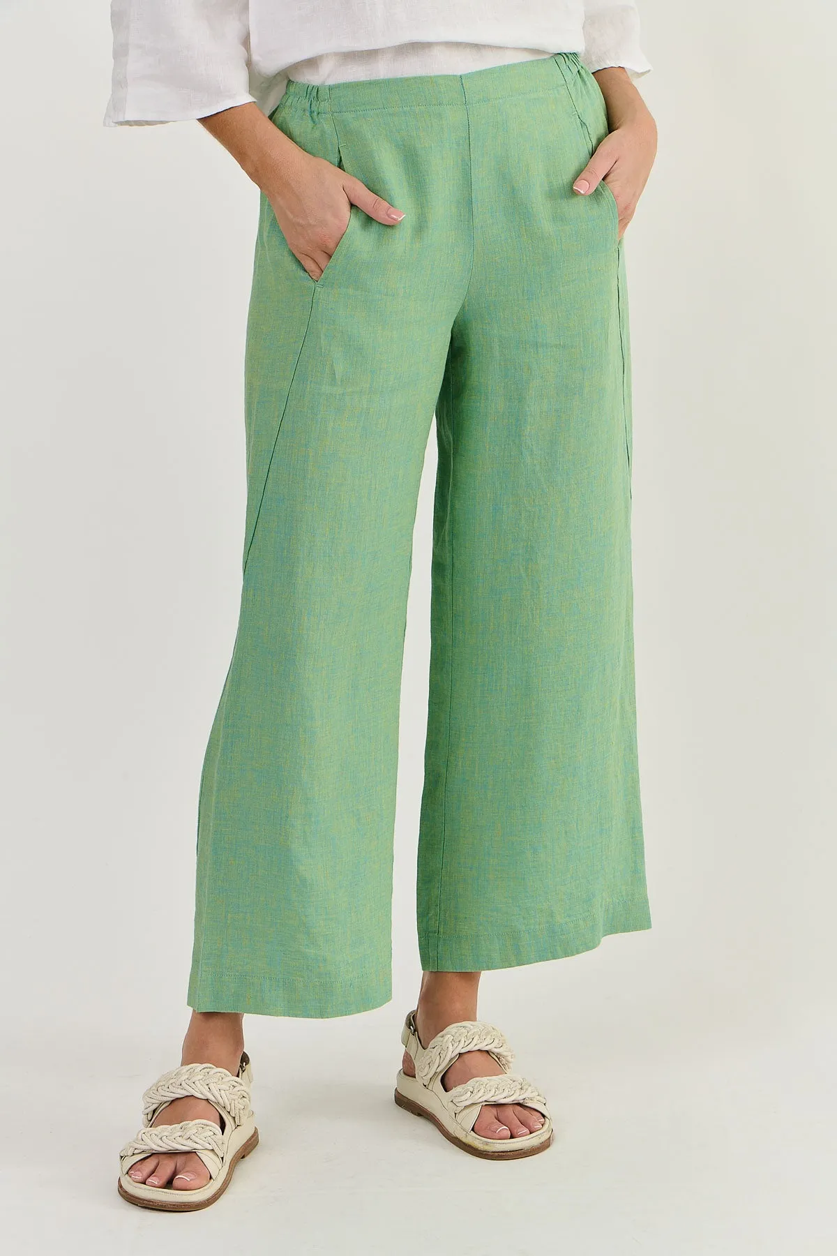 GA398 Linen Pants in Caterpillar