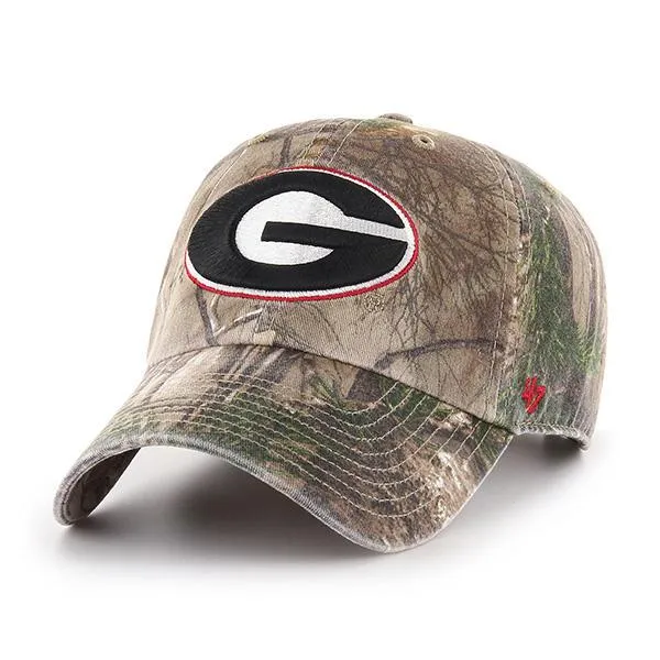 Georgia Bulldogs 47 Brand Realtree Camo Clean Up Adjustable Strap Slouch Hat Cap