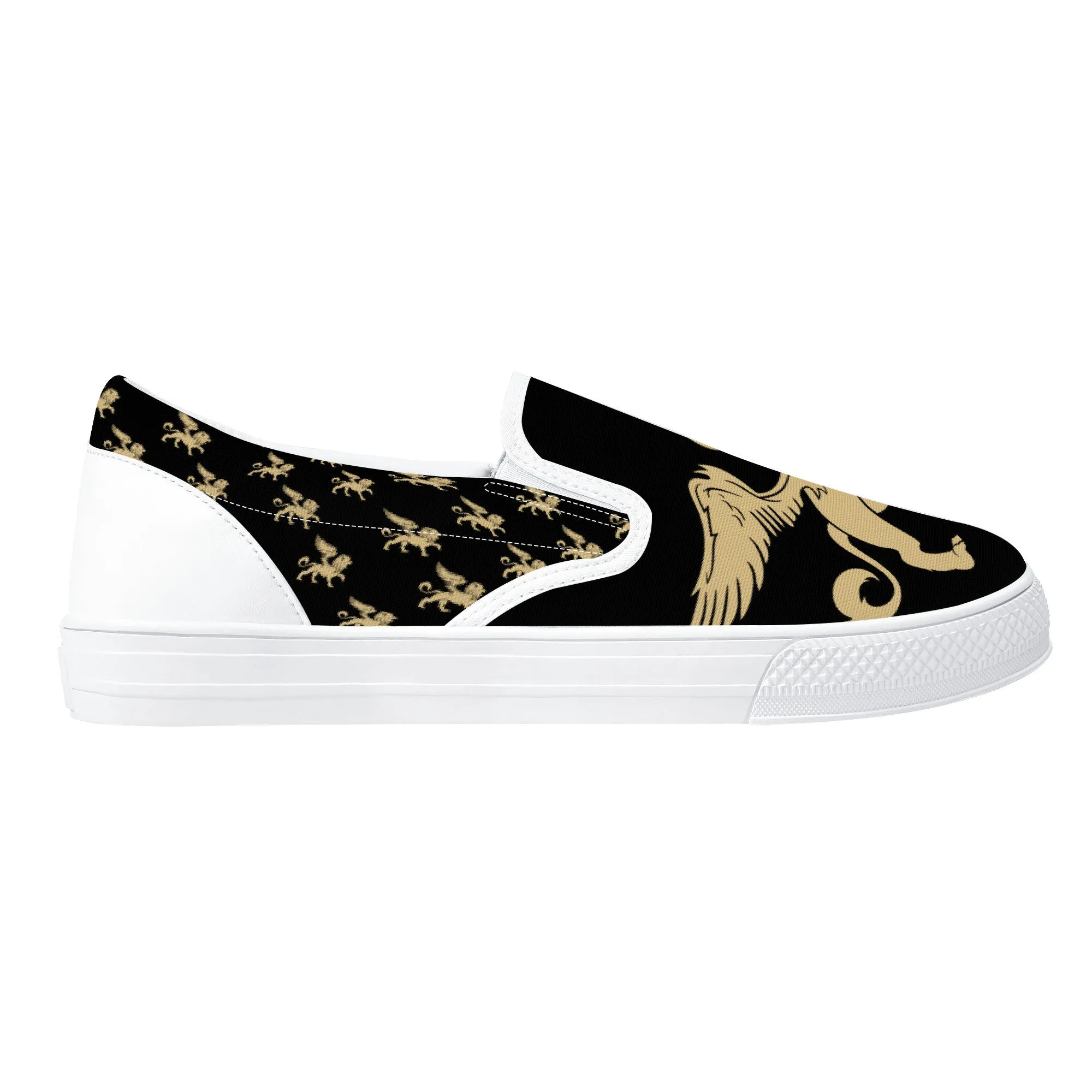 Gold Lion V3 Slip-on Shoes | Low Top Customized | Shoe Zero