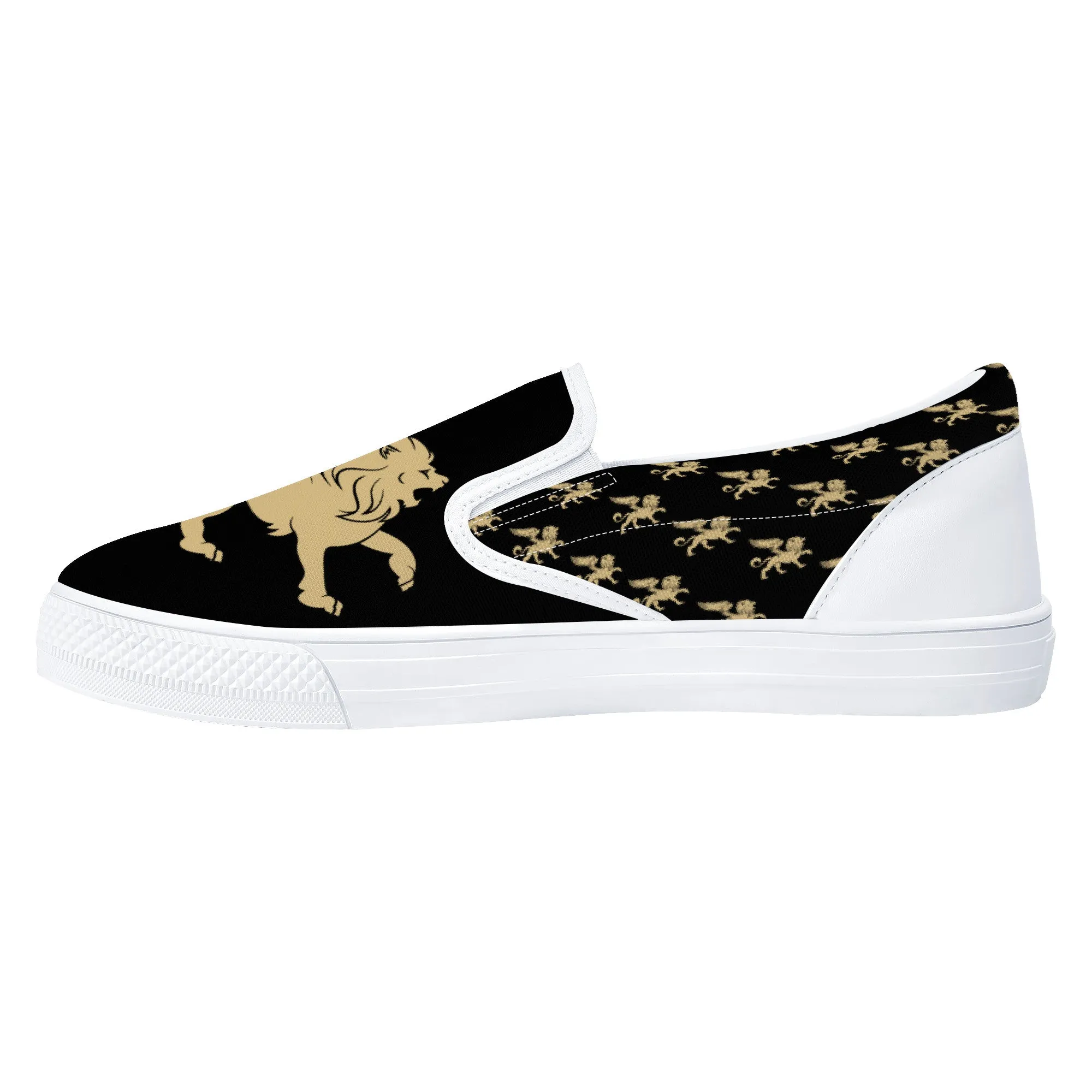 Gold Lion V3 Slip-on Shoes | Low Top Customized | Shoe Zero