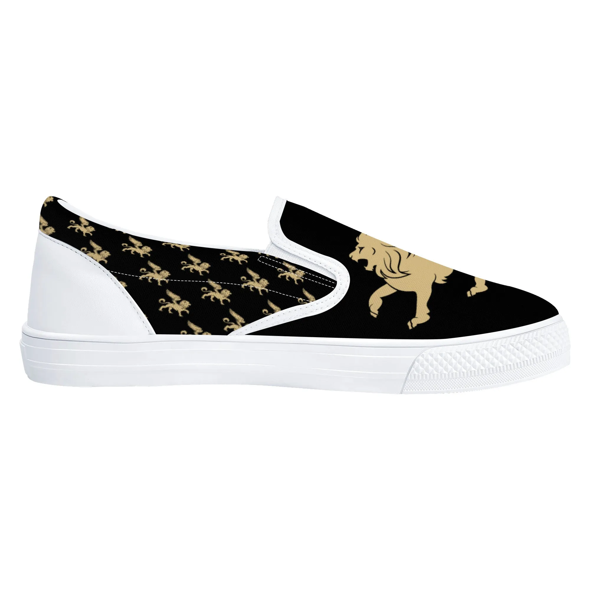 Gold Lion V3 Slip-on Shoes | Low Top Customized | Shoe Zero