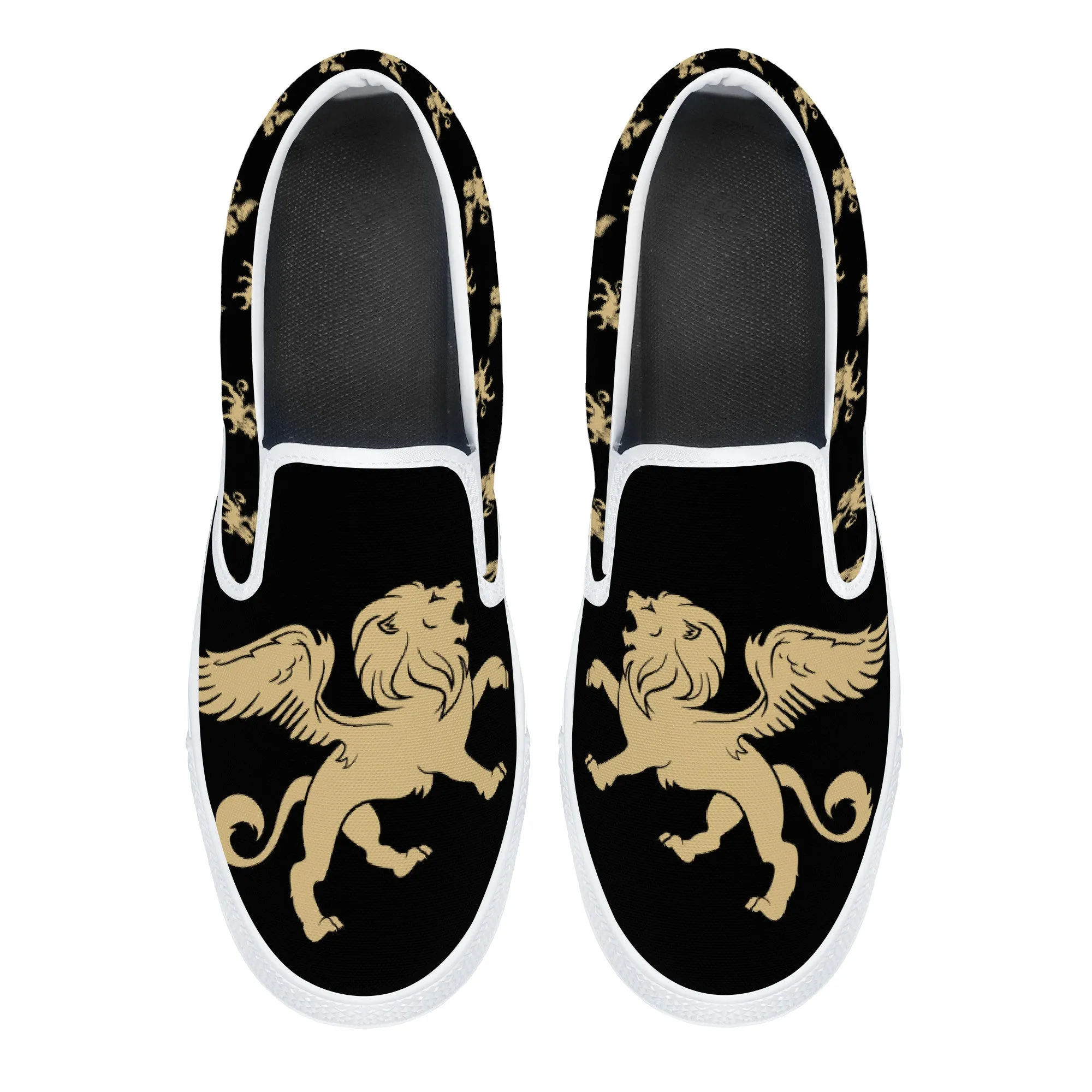 Gold Lion V3 Slip-on Shoes | Low Top Customized | Shoe Zero