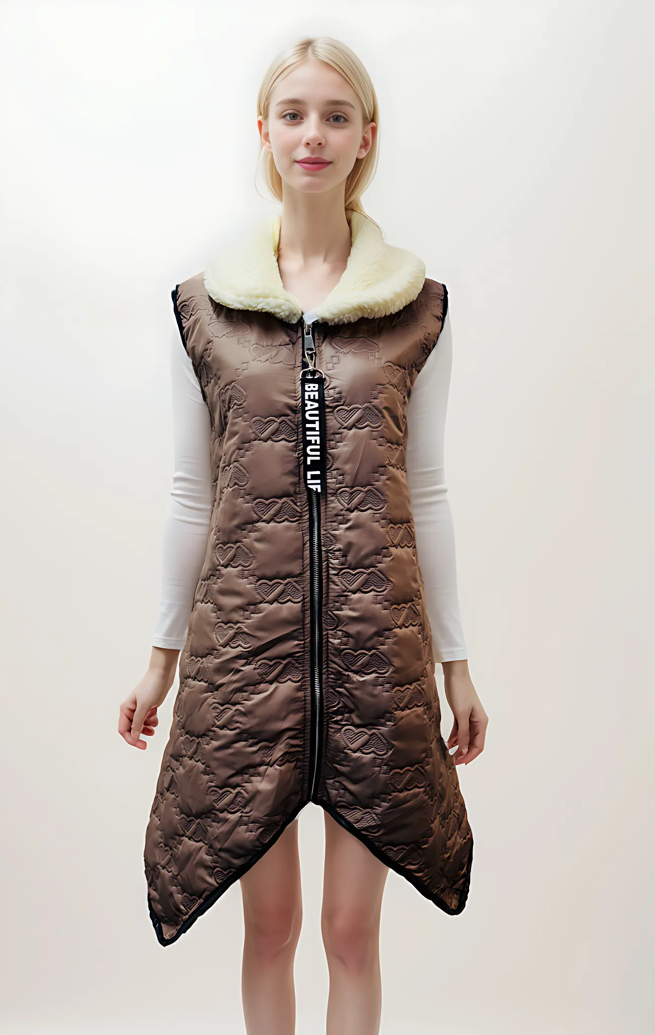 Heart Punch Puffer Gilet