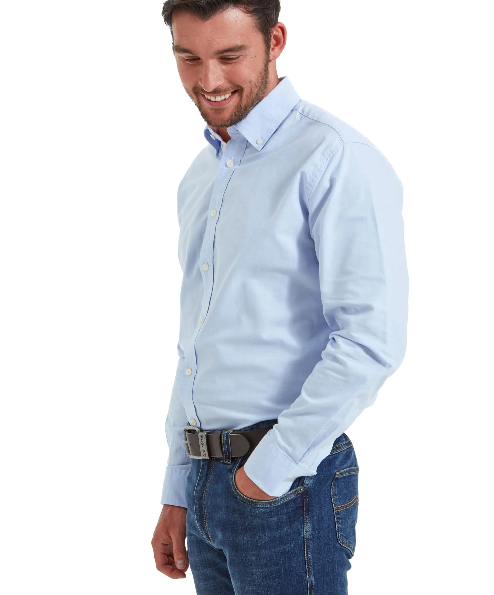 Holt Soft Oxford Tailored Shirt - Light Blue