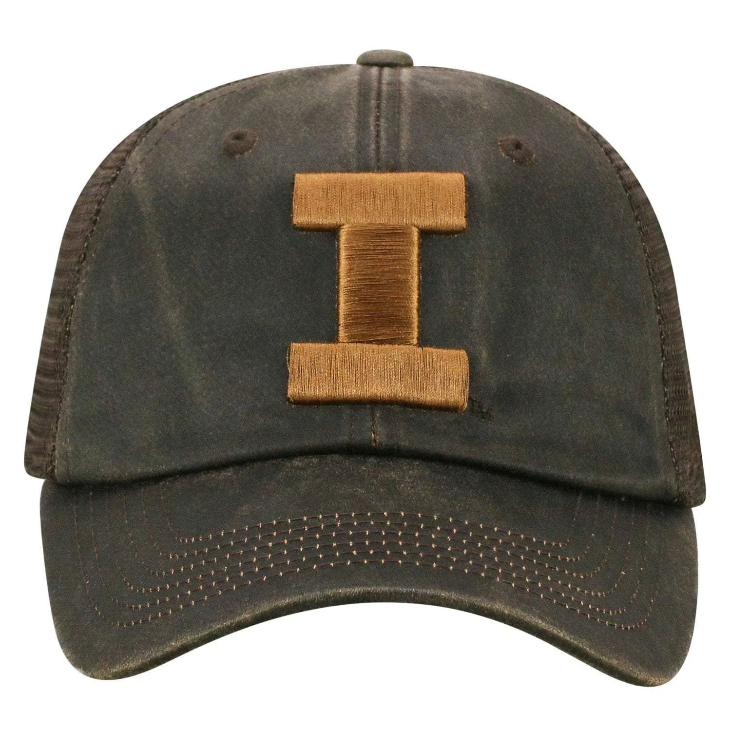 Illinois Fighting Illini TOW Brown "Chestnut" Style Mesh Adj. Relax Hat Cap