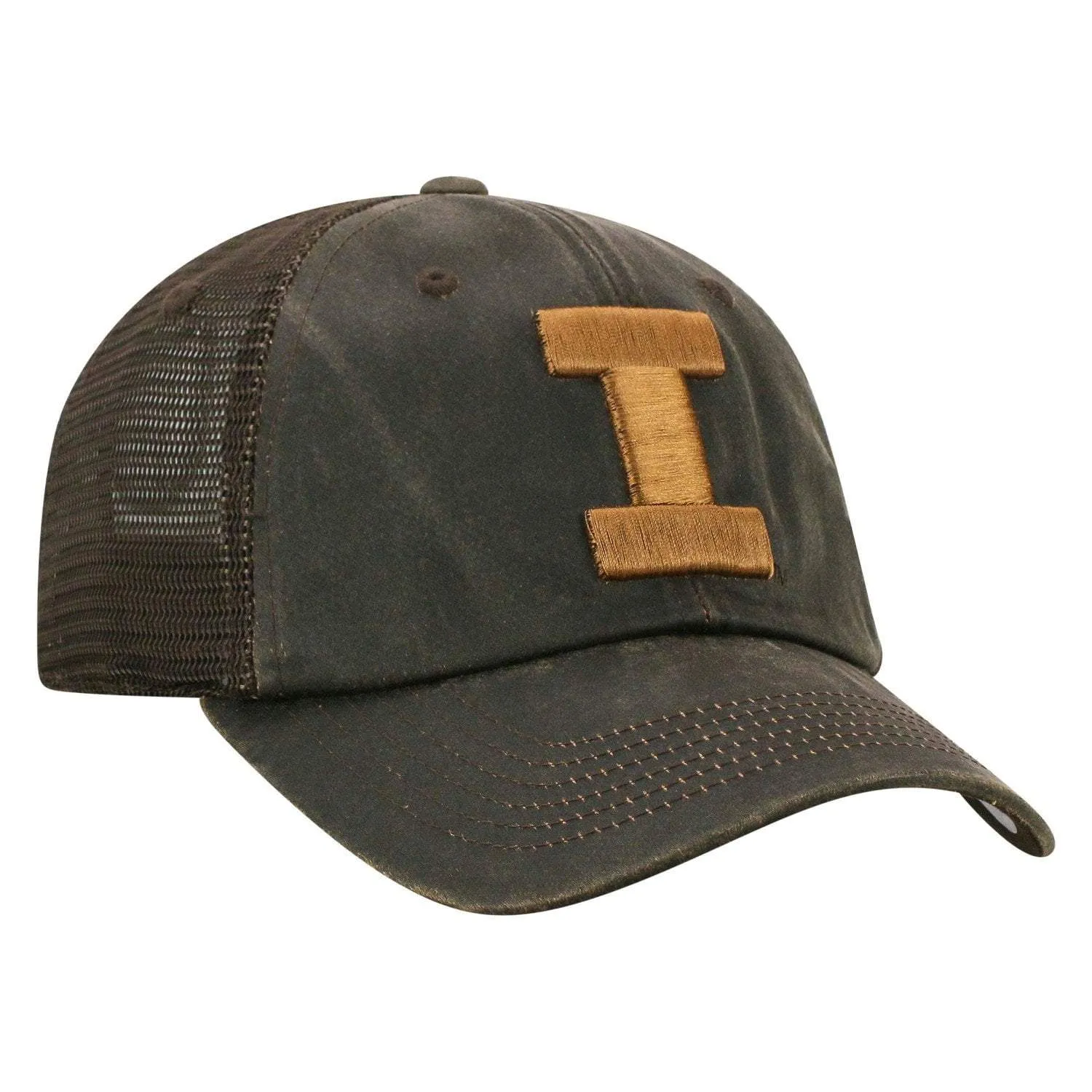 Illinois Fighting Illini TOW Brown "Chestnut" Style Mesh Adj. Relax Hat Cap