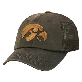 Iowa Hawkeyes TOW Brown "Chestnut" Style Mesh Adj. Strap Relax Hat Cap