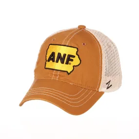 Iowa Hawkeyes Zephyr ANF America Needs Farmers Copper Brown Mesh Adj. Hat Cap