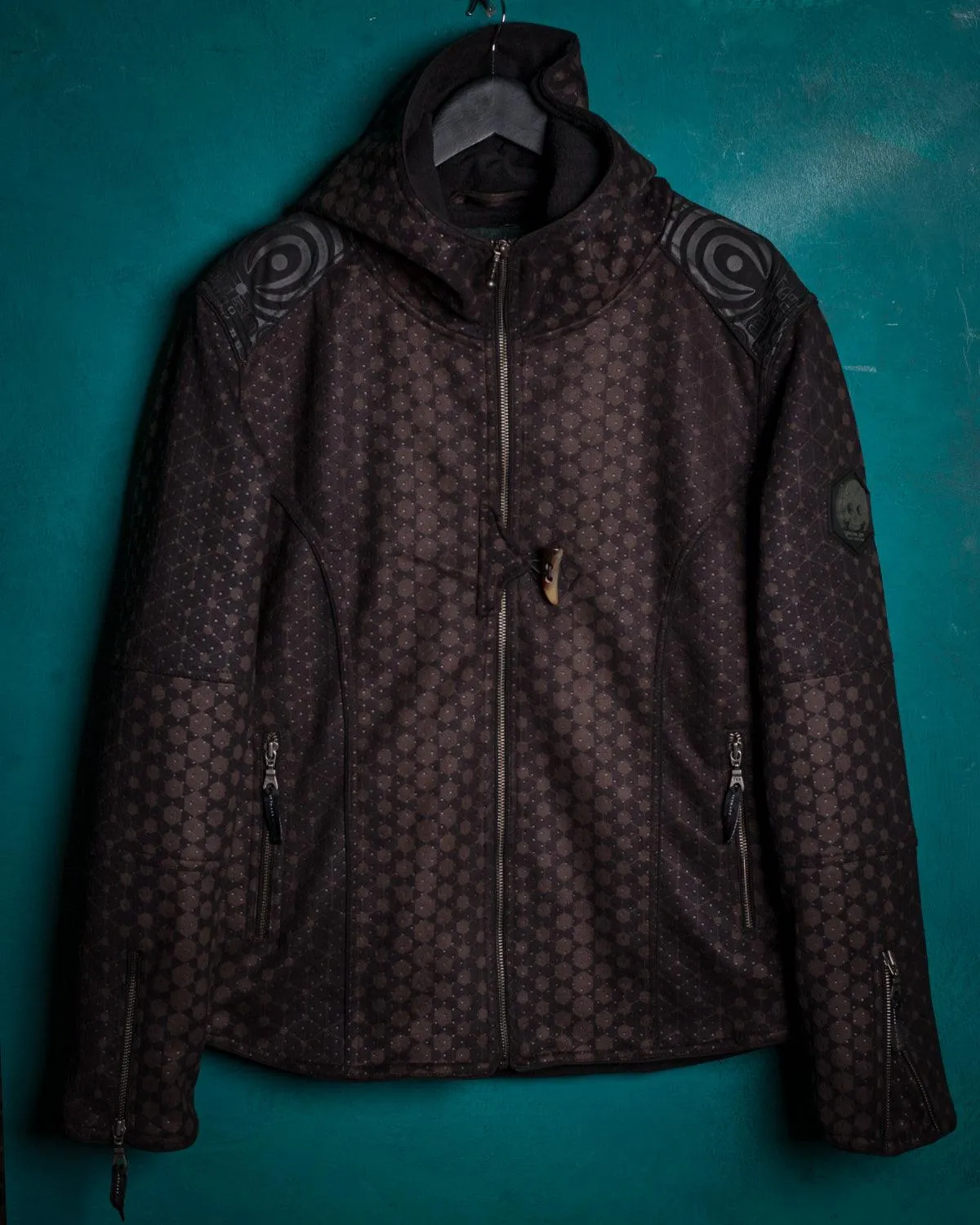 Jacket Men / Fake Leather Holes - Brown EXTRIS