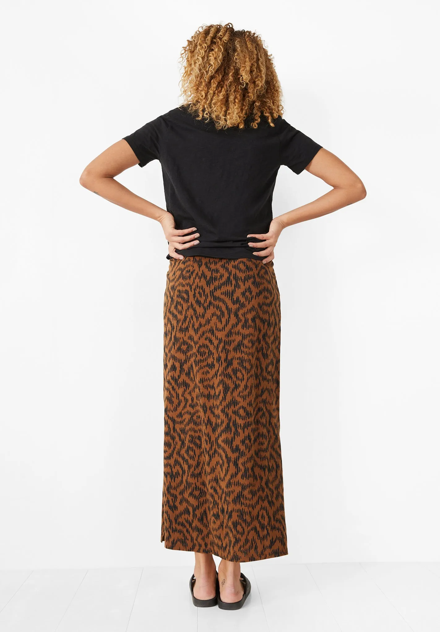 Jorja Printed Jersey Maxi Skirt