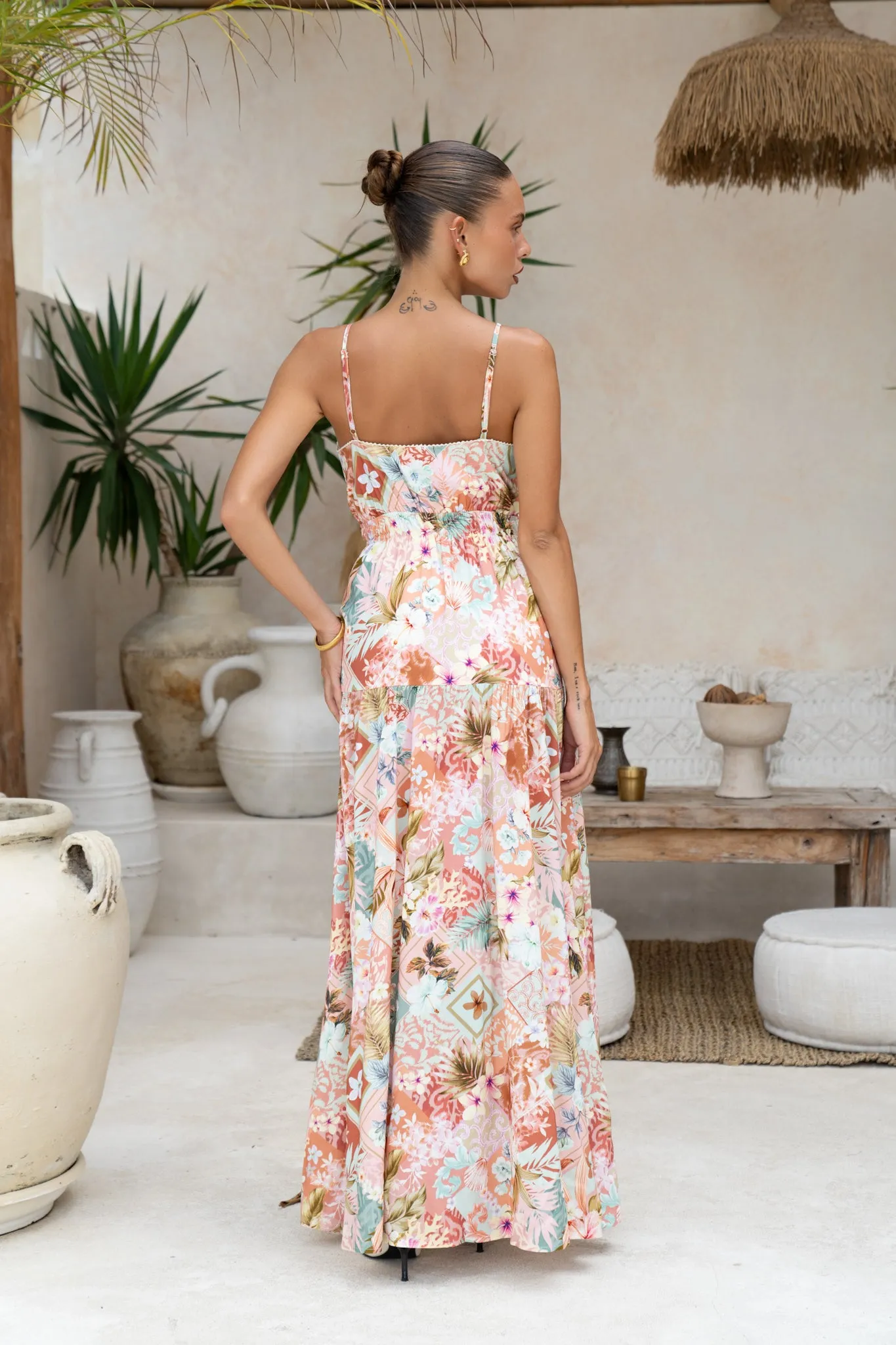 Jungle Multicolour Tropical Maxi Dress