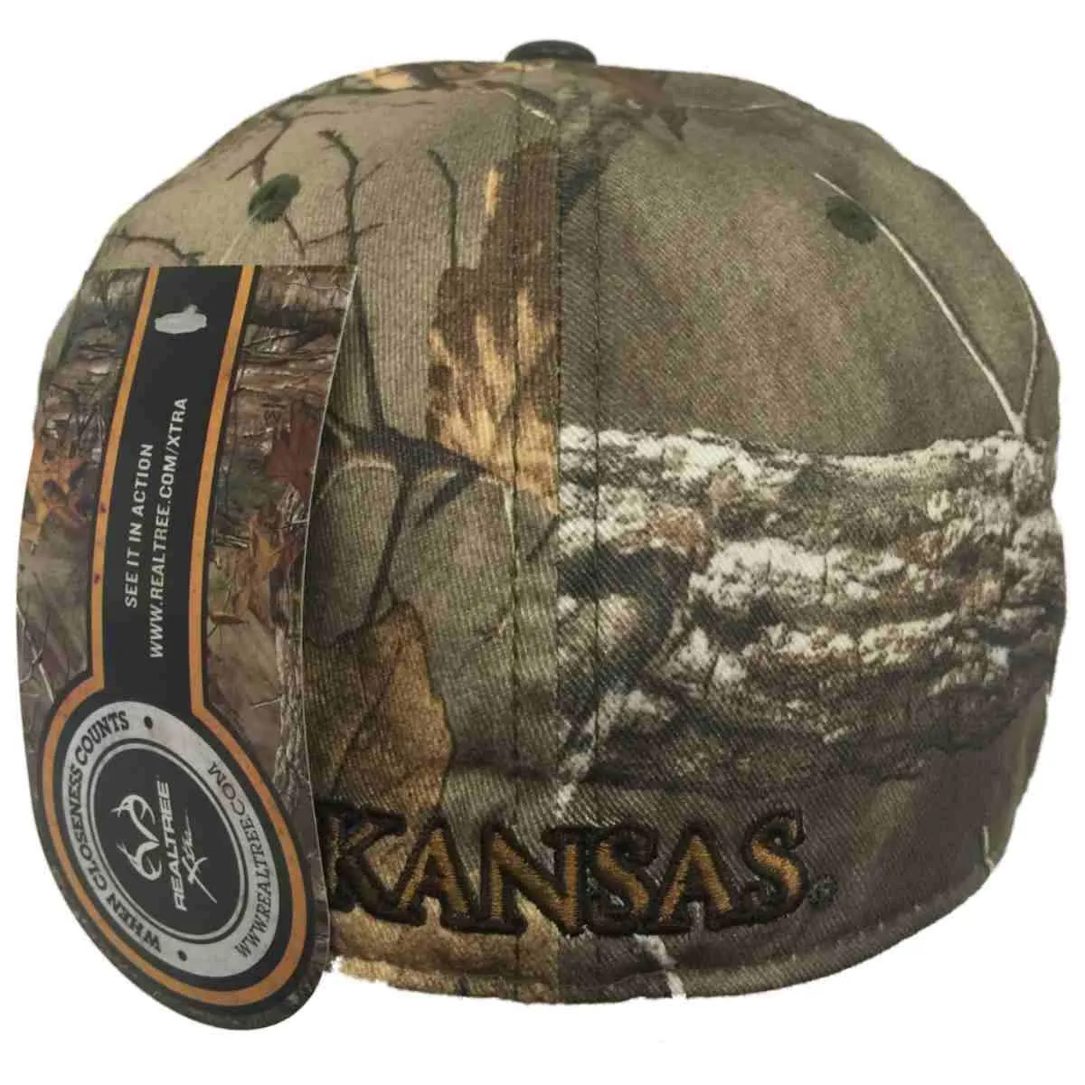 Kansas Jayahwks TOW Brown Realtree Camouflage Habitat Memory Flexfit Hat Cap