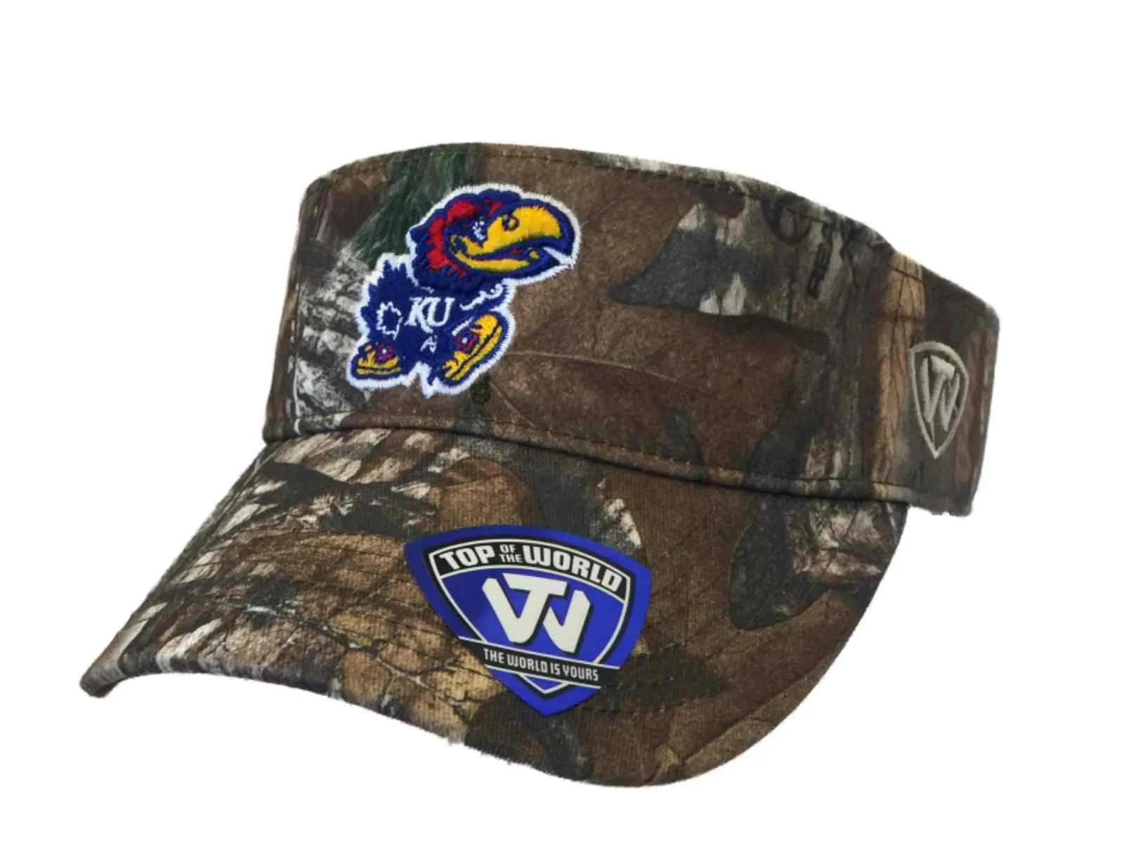 Kansas Jayhawks TOW Realtree Xtra Camo Adjustable Strap Golf Visor Hat Cap