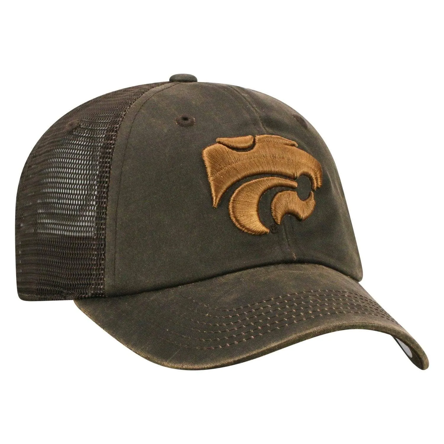 Kansas State Wildcats TOW Brown "Chestnut" Style Mesh Adj. Strap Relax Hat Cap