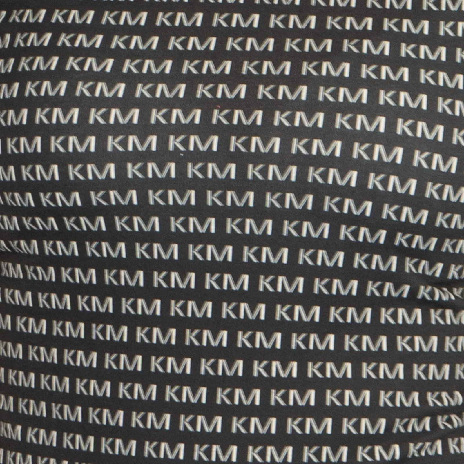 Karen Millen Black KM Logo Print Short Sleeve Tops