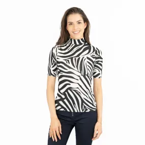 Karen Millen Short Sleeve Zebra Print Tops