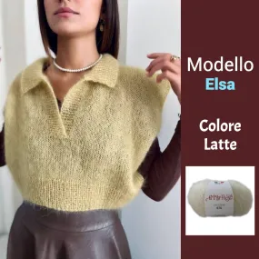 Kit Maglia ai Ferri Elsa Latte