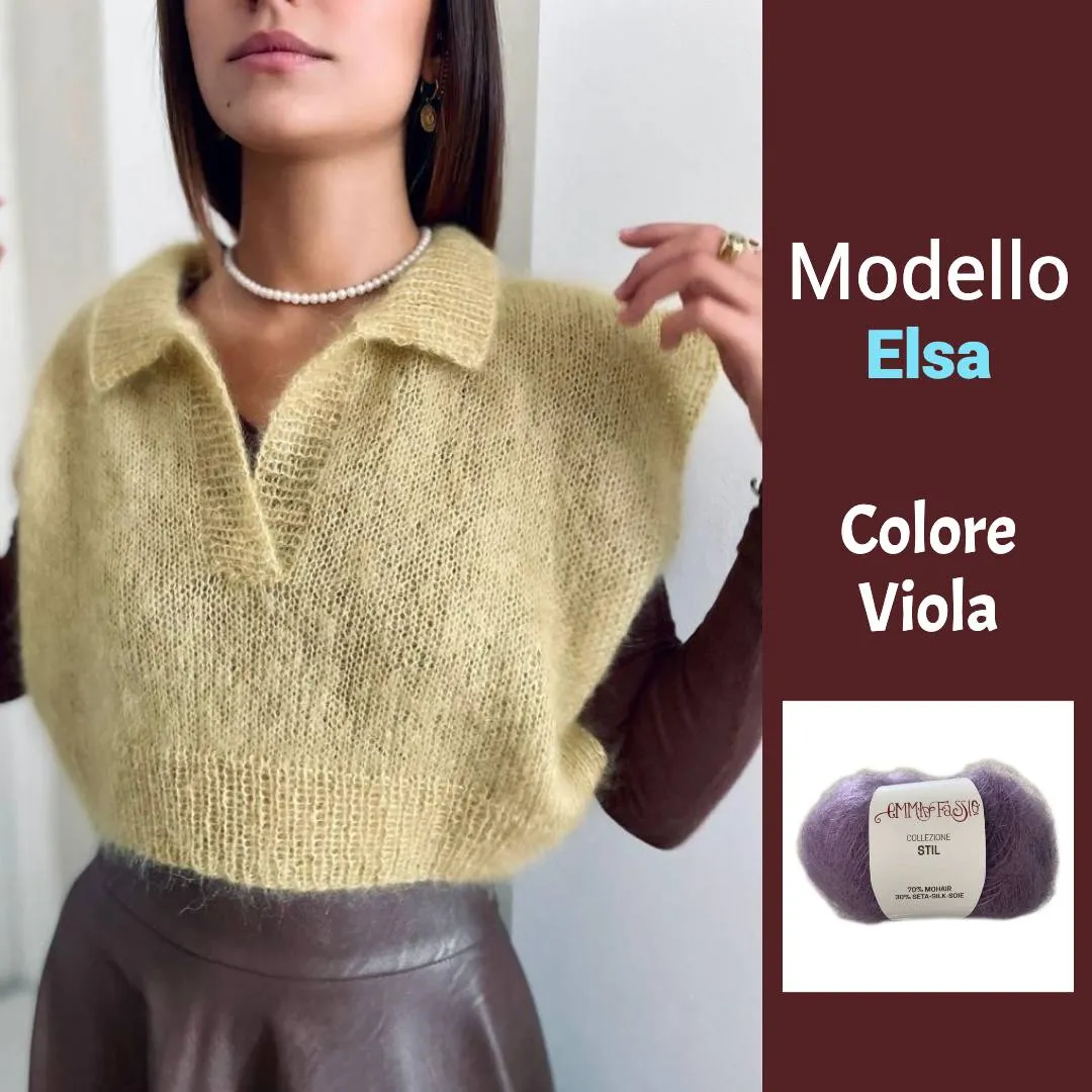 Kit Maglia ai Ferri Elsa Viola