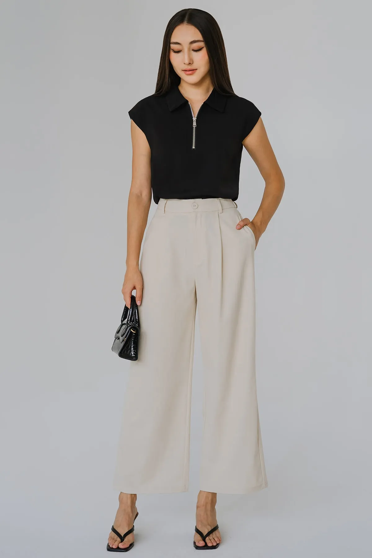 Laurent Tailored Pants (Beige)