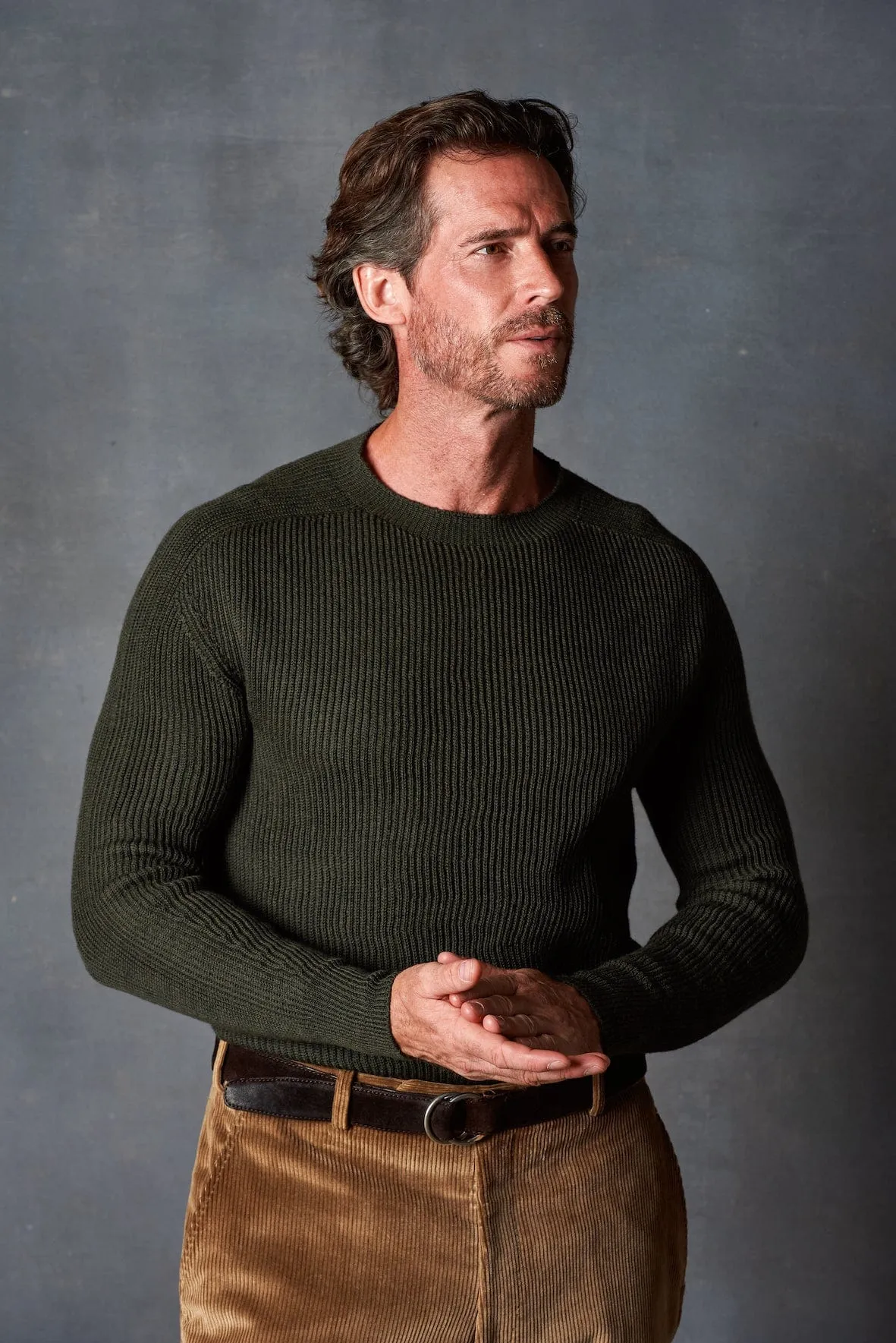 Logan Ribbed Merino Crewneck