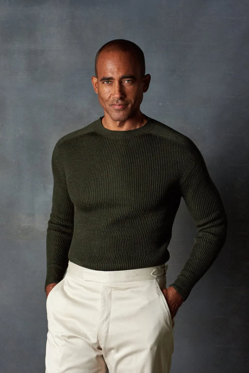 Logan Ribbed Merino Crewneck