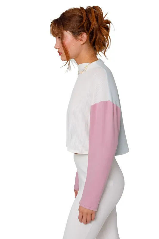 Long Sleeve Contrast Top