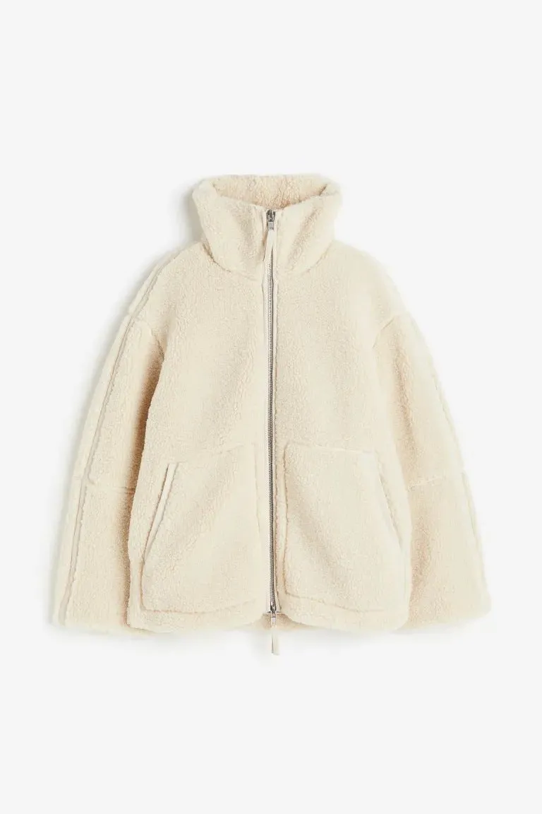 LovelyRLovely Loose Alpaca Fleece Zipper Jacket