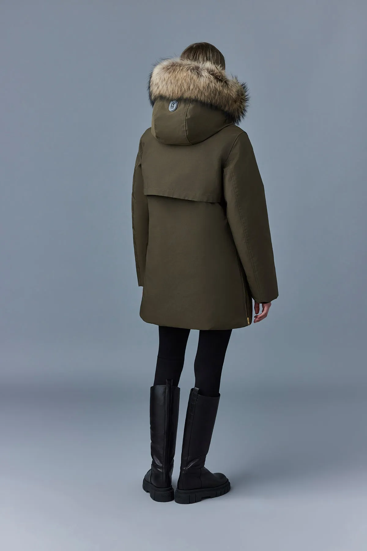 MACKAGE KINSLEE-F - 2-in-1 Oversized Down Parka With Bib And Natural Fur