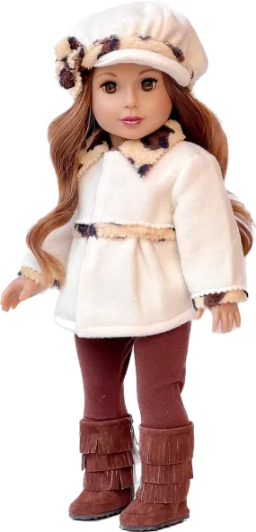 Marshmallow - 18 inch Doll Clothes - 4 Piece Doll Outfit - Coat, Hat, Leggings and Boots