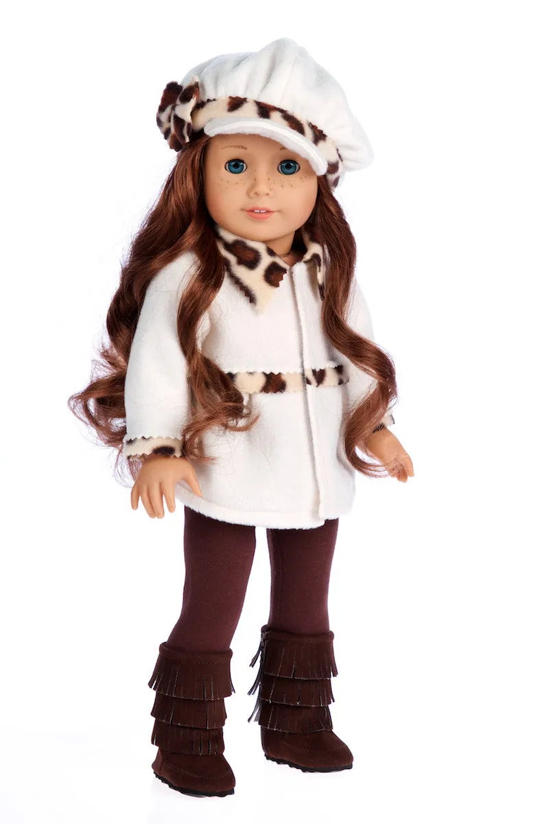 Marshmallow - 18 inch Doll Clothes - 4 Piece Doll Outfit - Coat, Hat, Leggings and Boots