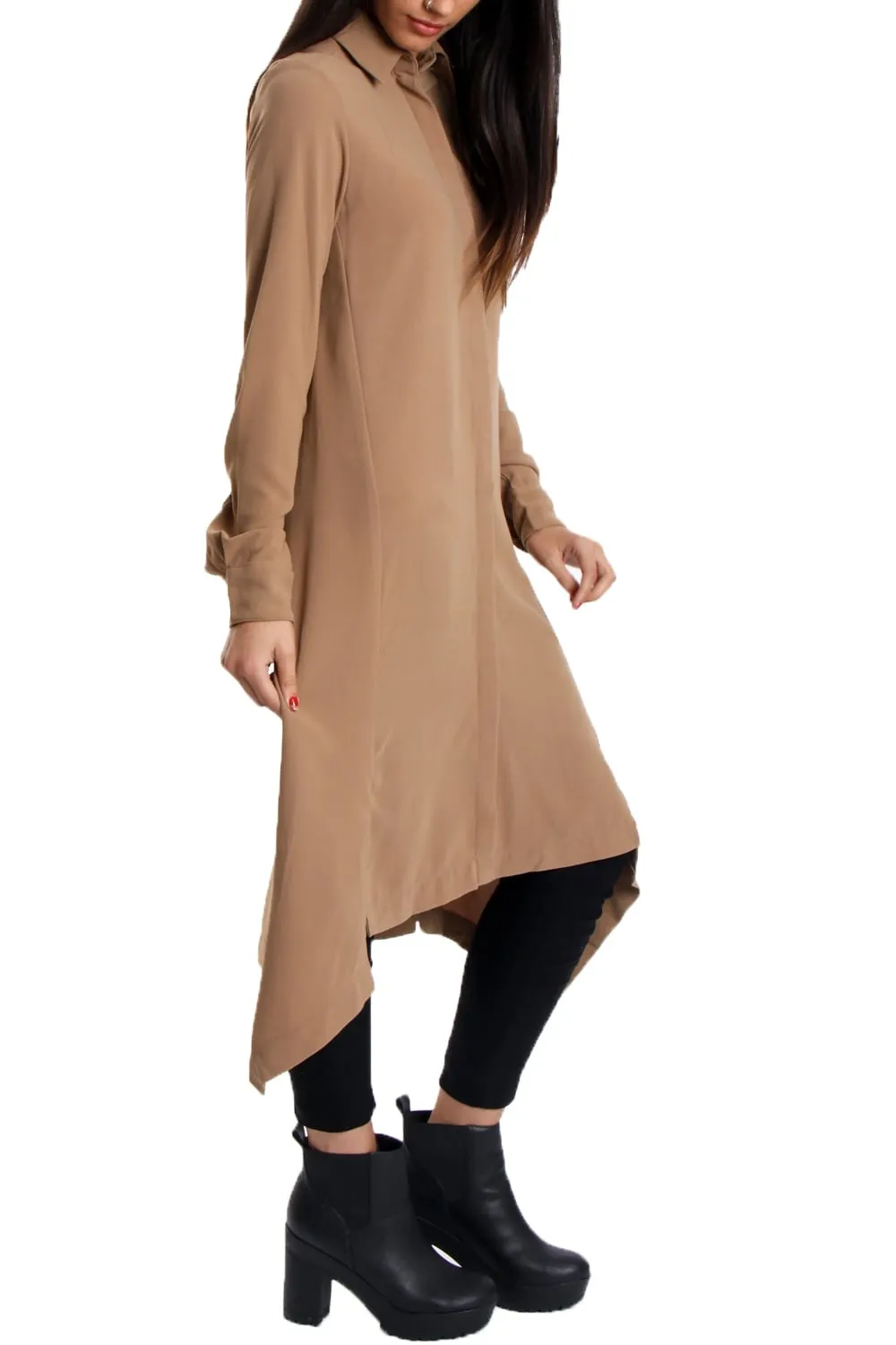 Maxi Longline Shirt Dress