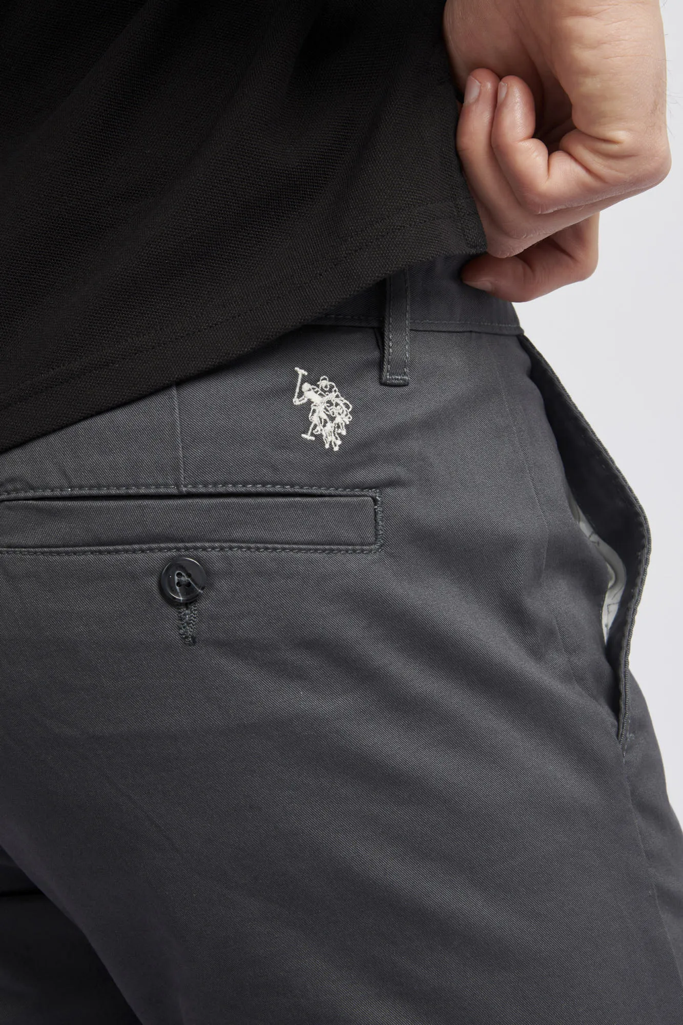 Mens Classic Chinos in Ebony