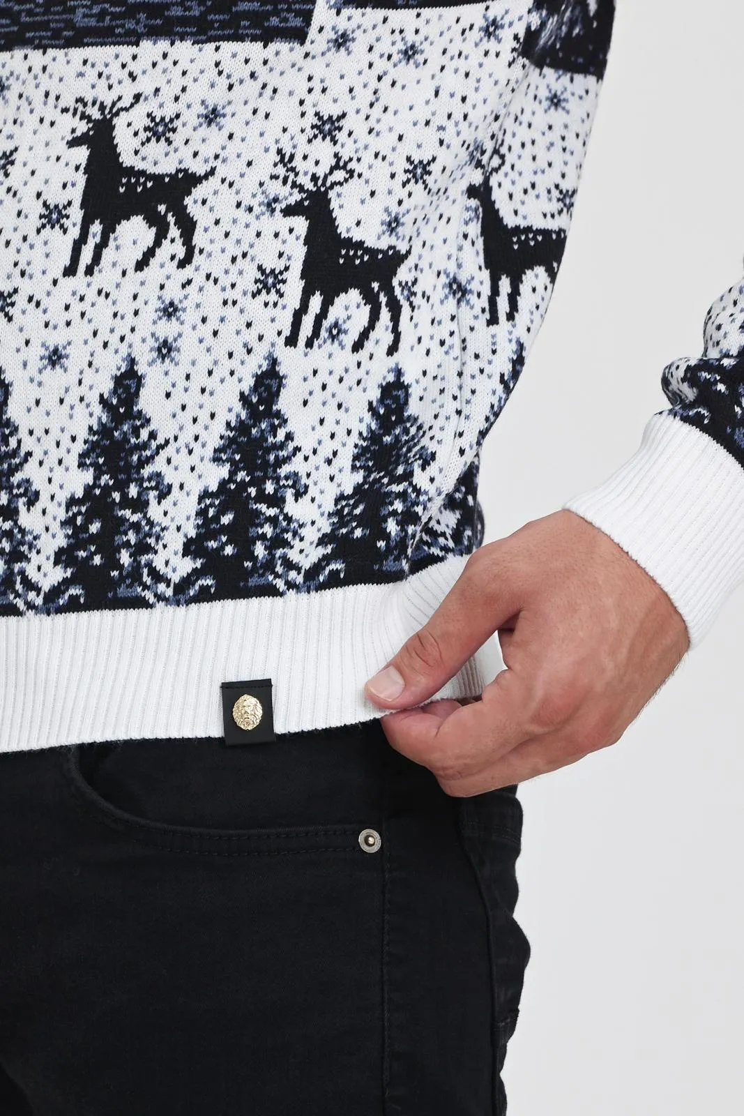 Men's European Christmas Sweater – Festive Design, Premium Quality | 52502