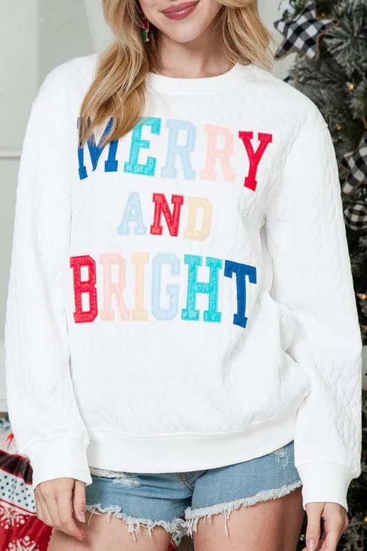 *Merry Cable Knit Pullover Sweatshirt