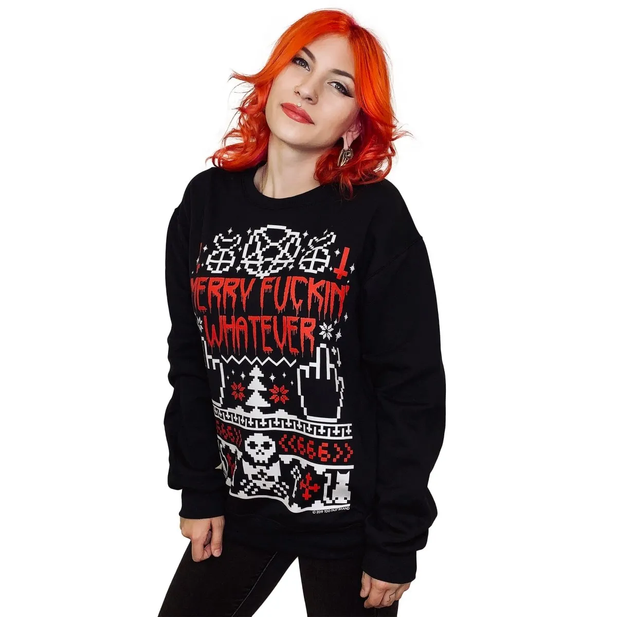 Merry F-ing Whatever Christmas Crewneck Sweatshirt