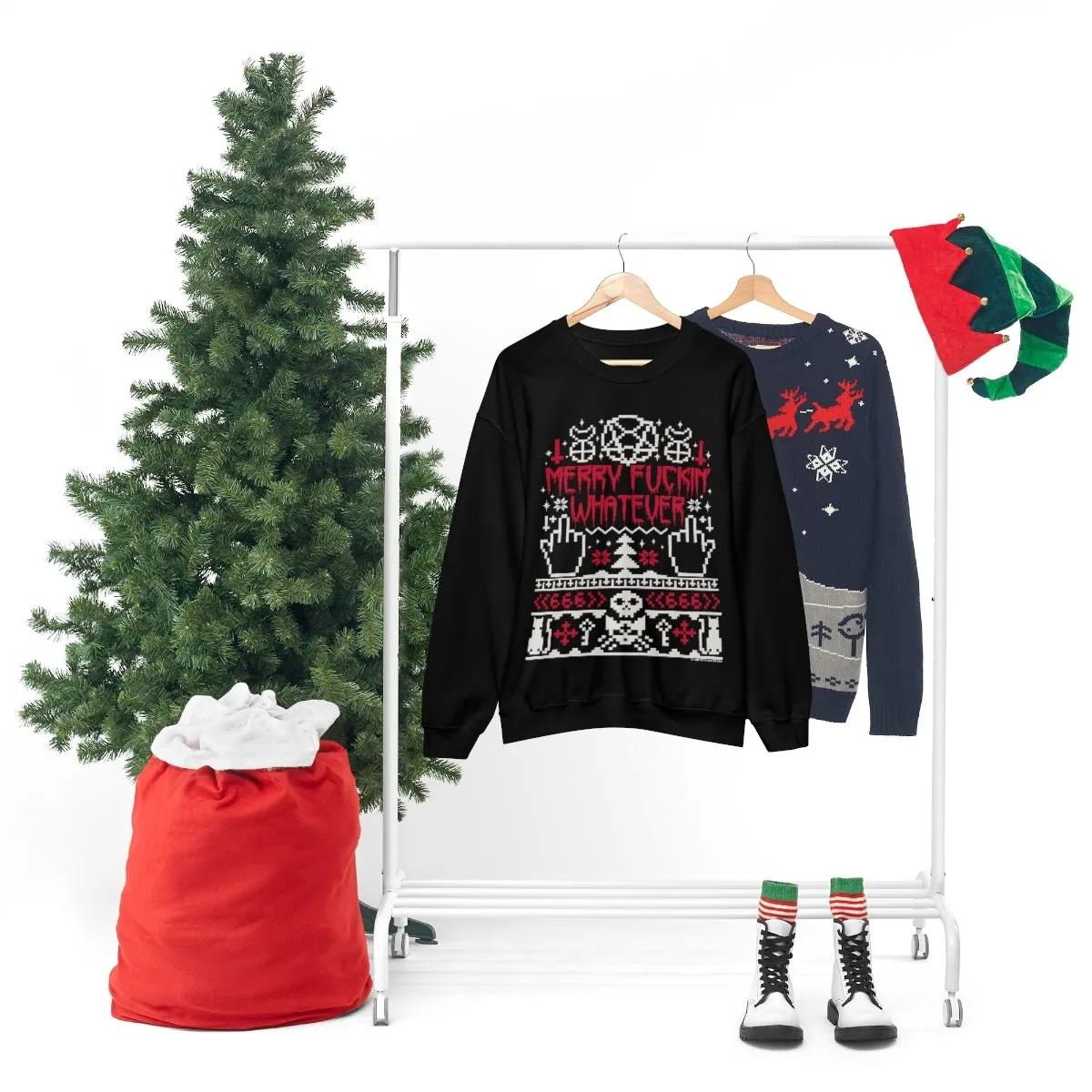 Merry F-ing Whatever Christmas Crewneck Sweatshirt