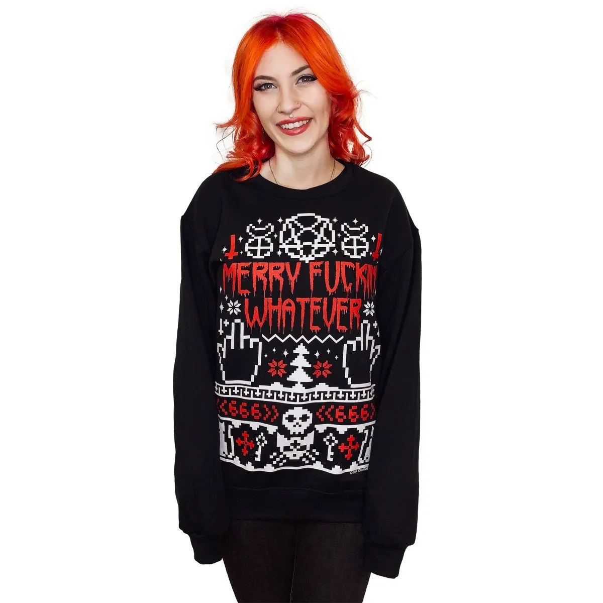 Merry F-ing Whatever Christmas Crewneck Sweatshirt