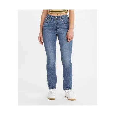 New - Levi's Women's 501 High Rise Straight Leg Tailored Fit Full Straight-Leg Jeans