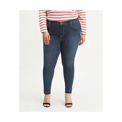 New - Levi's Women's 721 High Rise Skinny Leg Tailored Distressed Jeans Mid-Stretch Denim