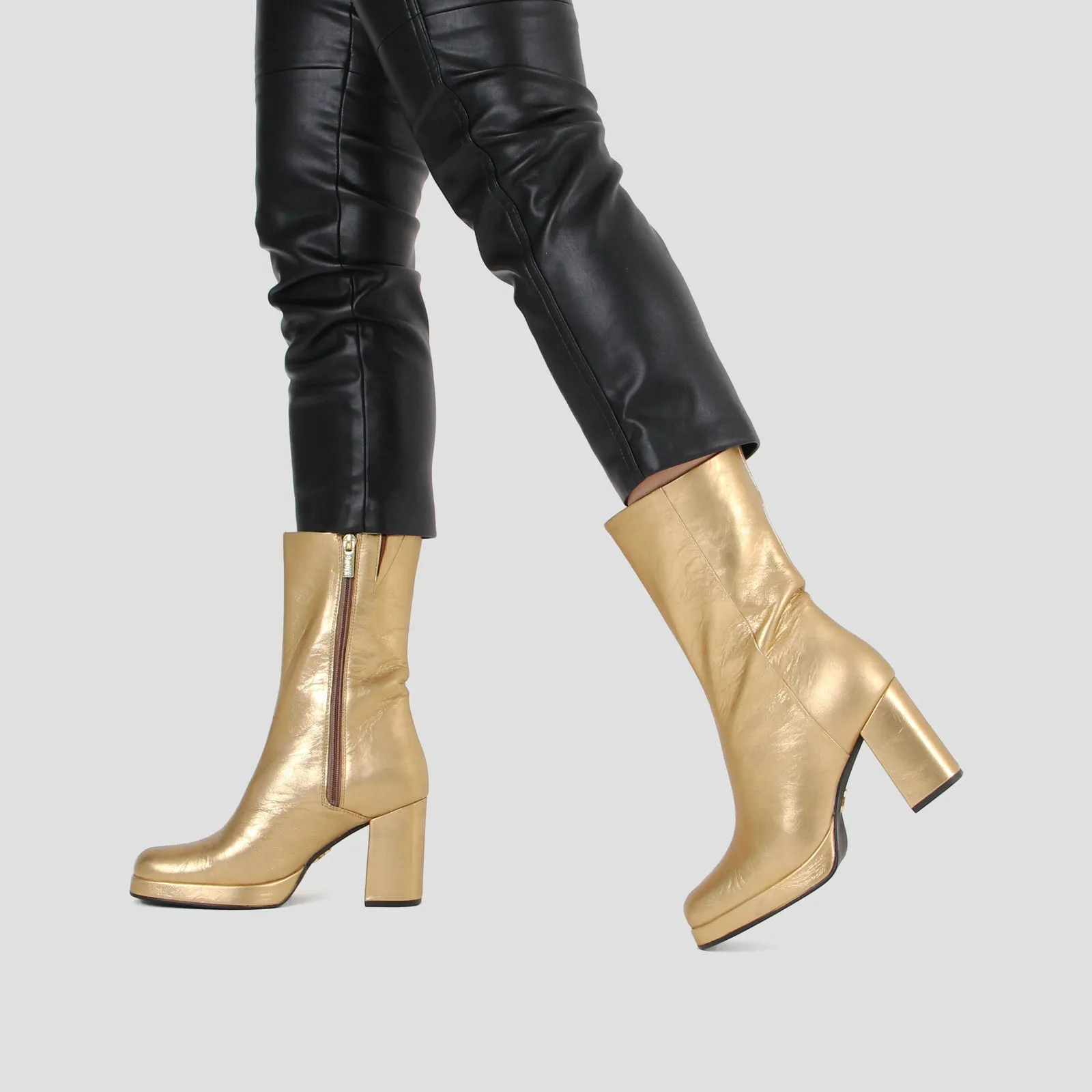 New Melanie Gold Ankle Boots