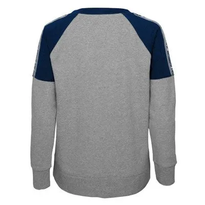 New - NFL New England Patriots Girls' Long Sleeve Crew Fleece Sweatshirt - L