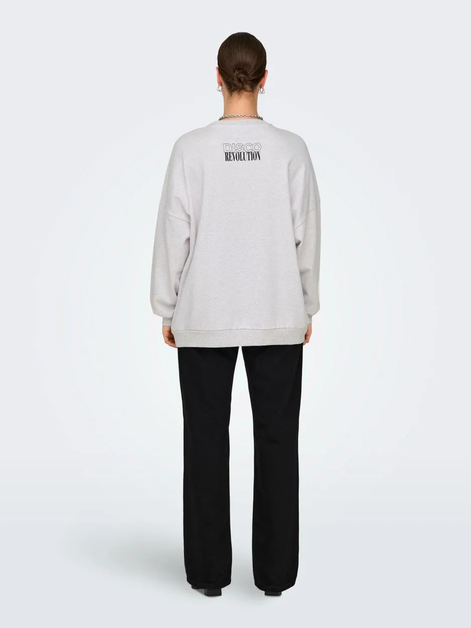 Onldaze L/s Party O-neck Swt - Lichtgrijs