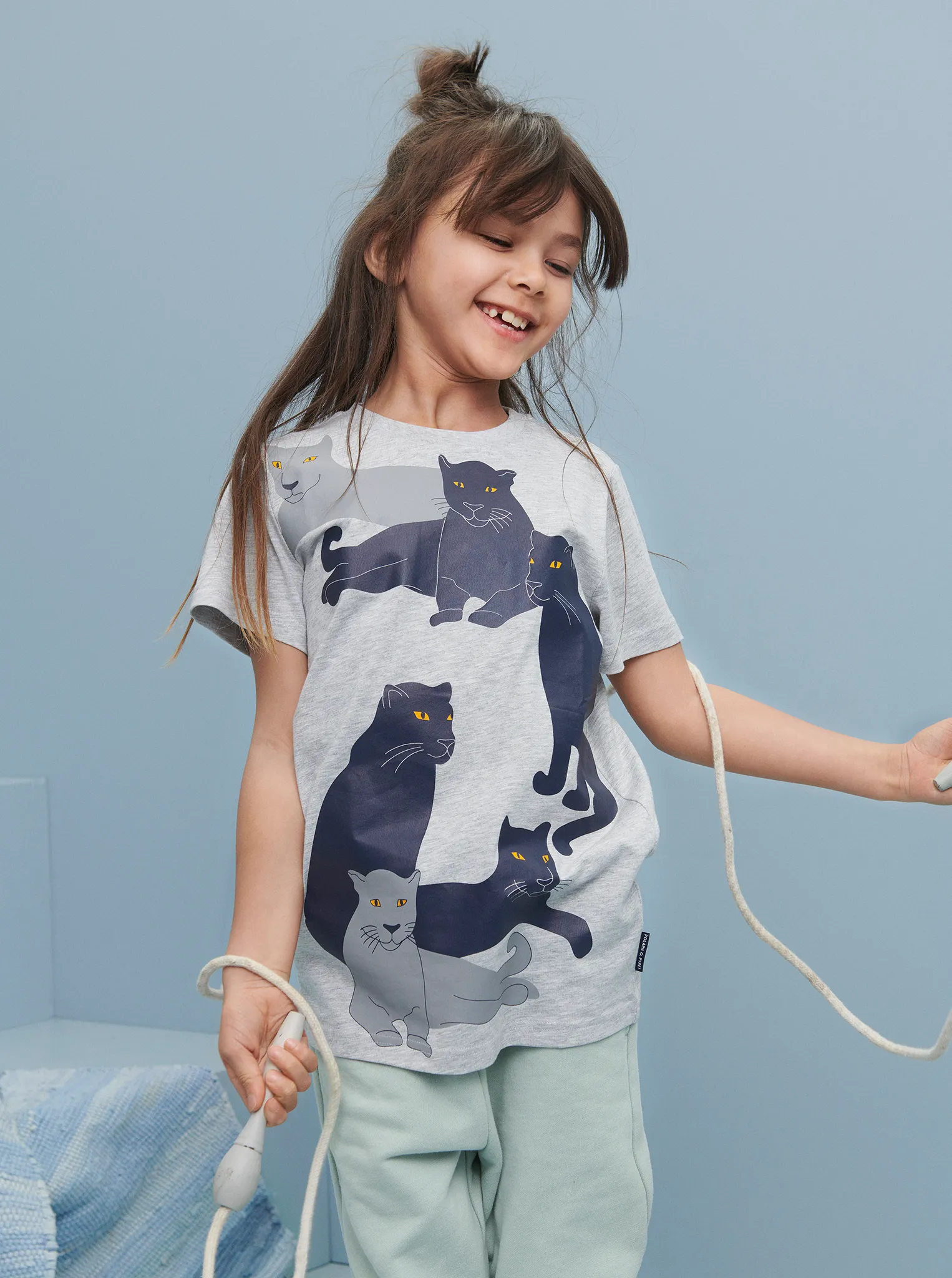 Panther Print Kids T-Shirt