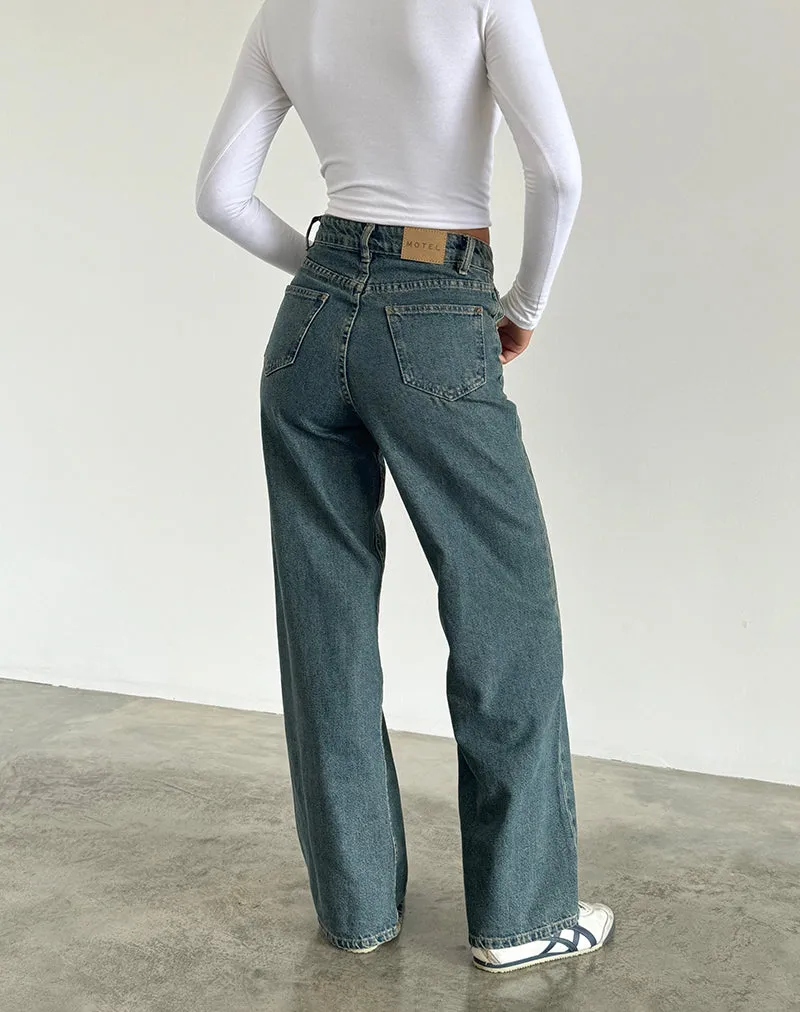 Parallel Jeans in Brown and Blue Acid