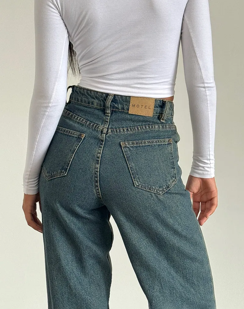 Parallel Jeans in Brown and Blue Acid