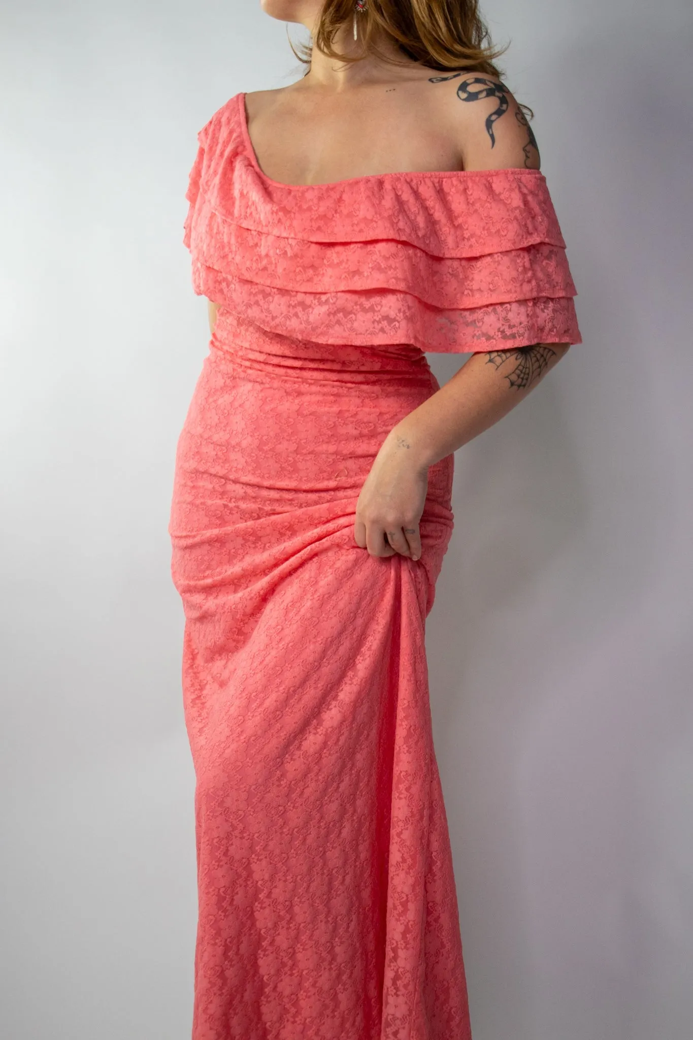 Peachy Lace Maxi