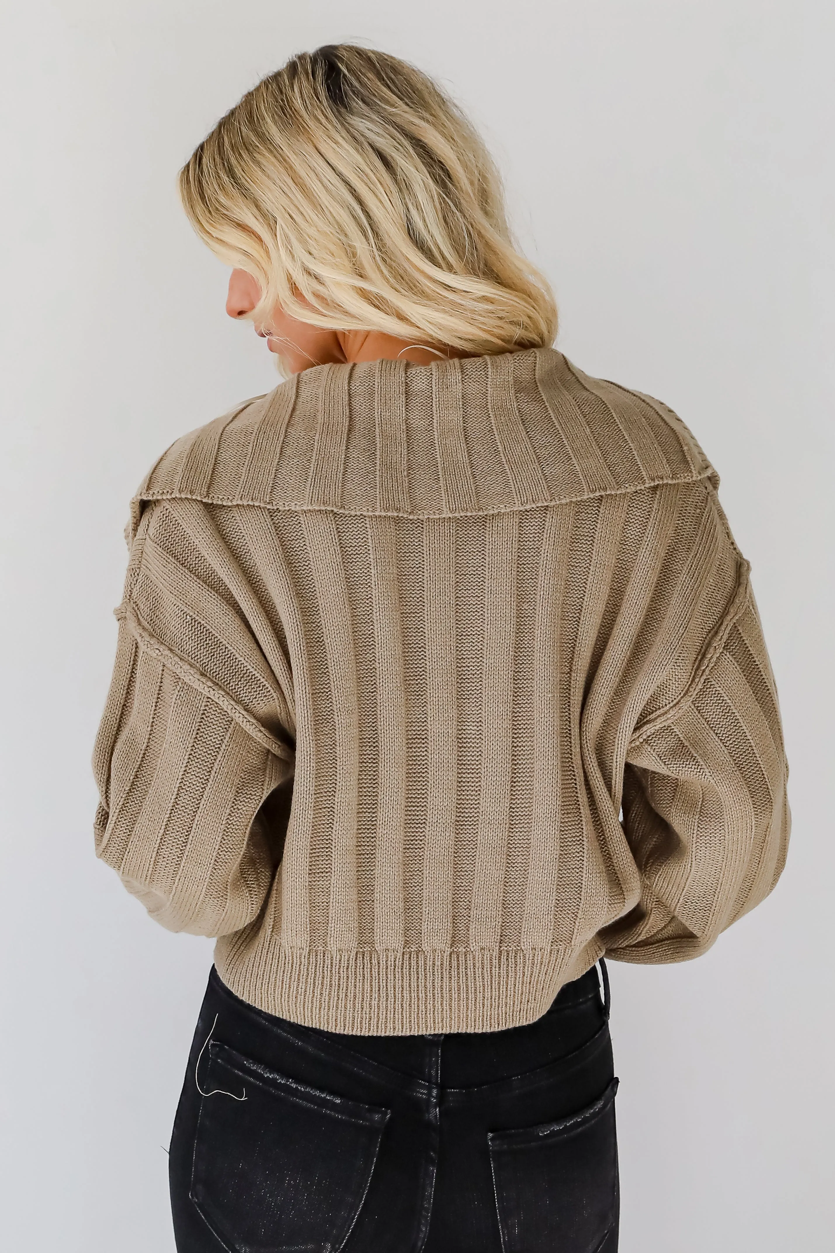 Perfectly Effortless Olive Collared Sweater